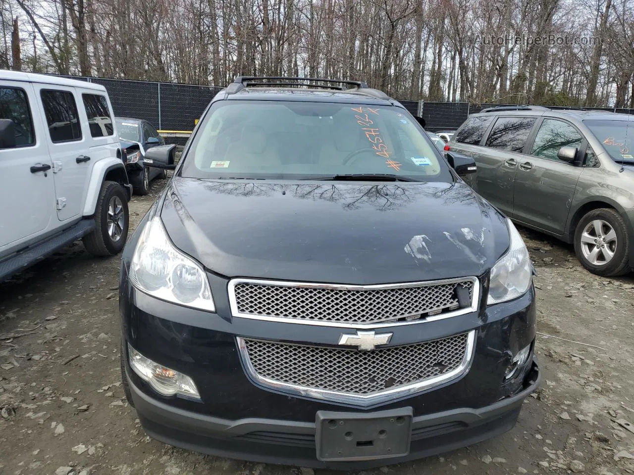 2012 Chevrolet Traverse Ltz Black vin: 1GNKVLED7CJ230325