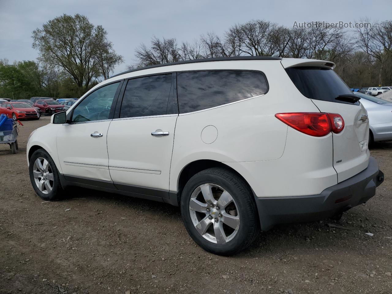 2012 Chevrolet Traverse Ltz White vin: 1GNKVLED7CJ277967