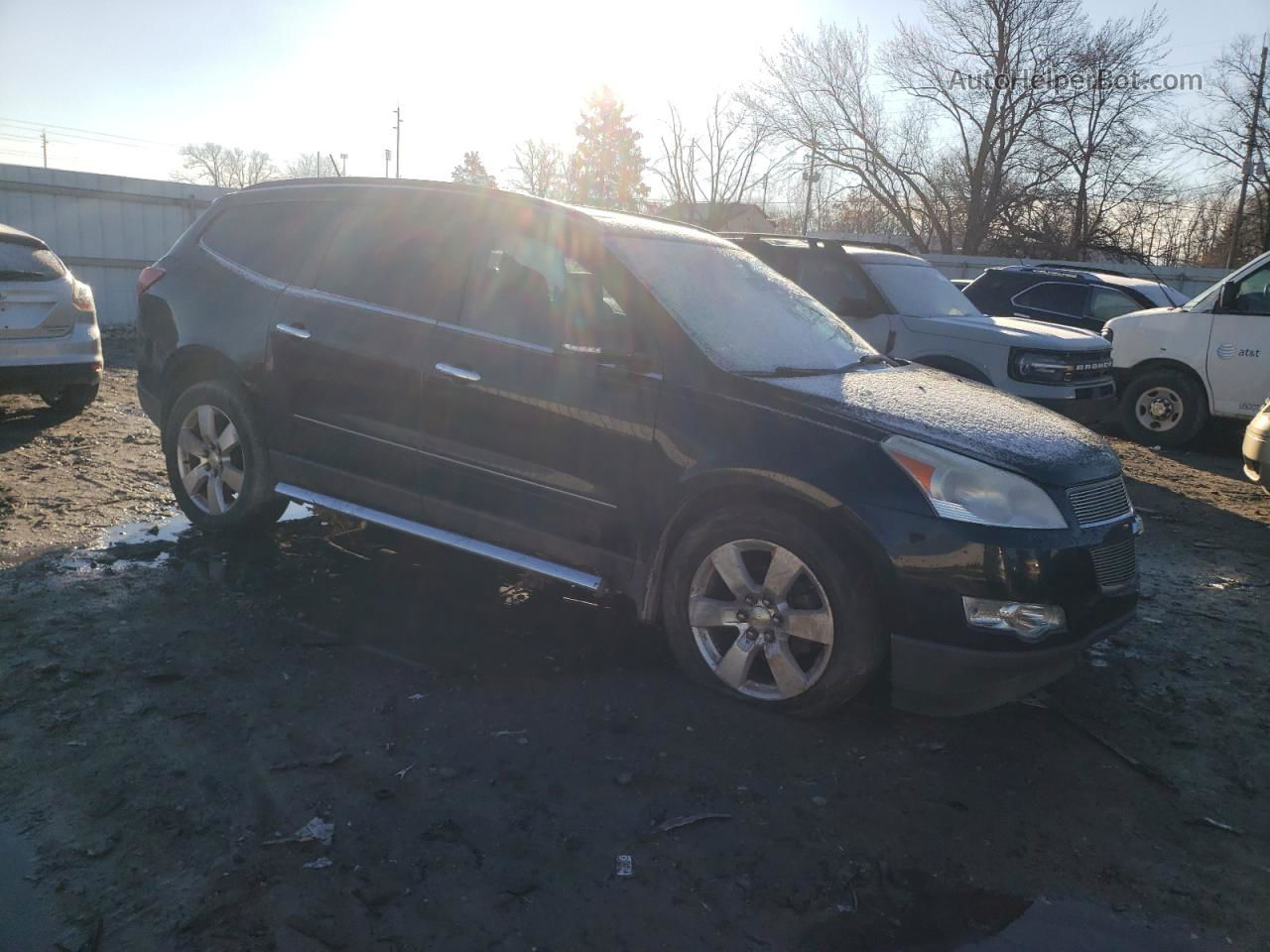 2012 Chevrolet Traverse Ltz Black vin: 1GNKVLED7CJ295871