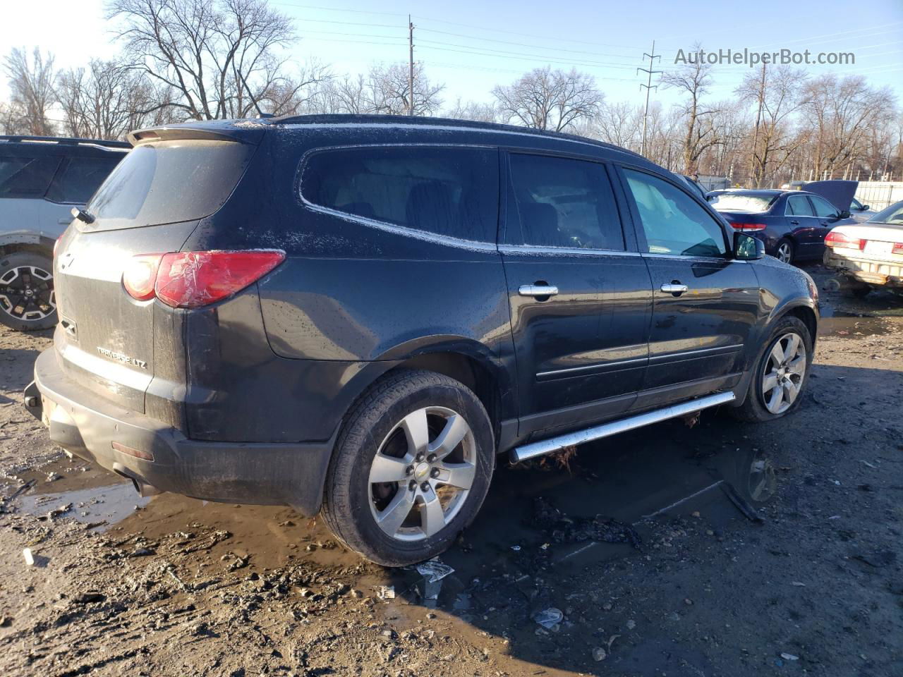 2012 Chevrolet Traverse Ltz Black vin: 1GNKVLED7CJ295871