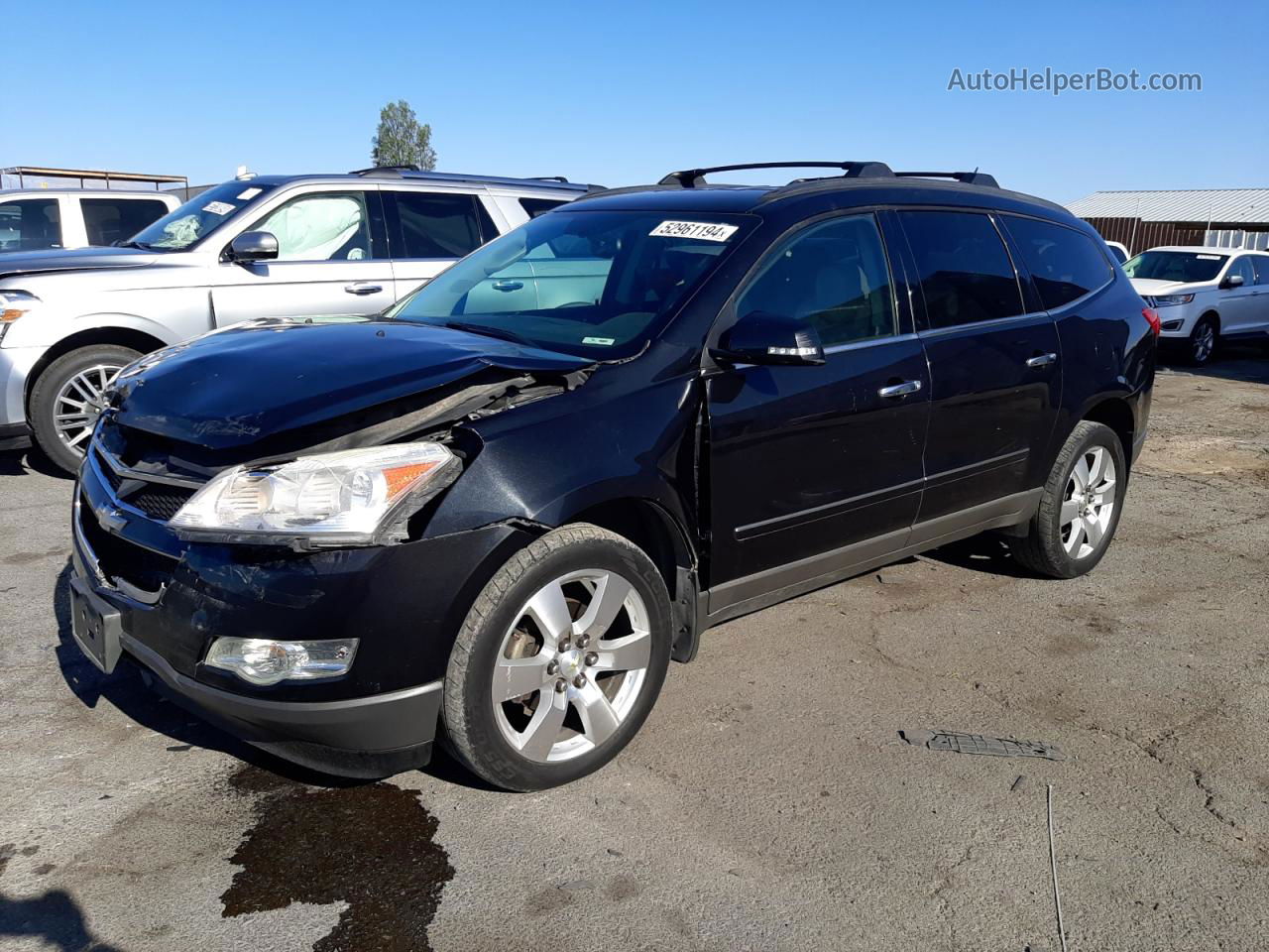 2012 Chevrolet Traverse Ltz Black vin: 1GNKVLED8CJ195780