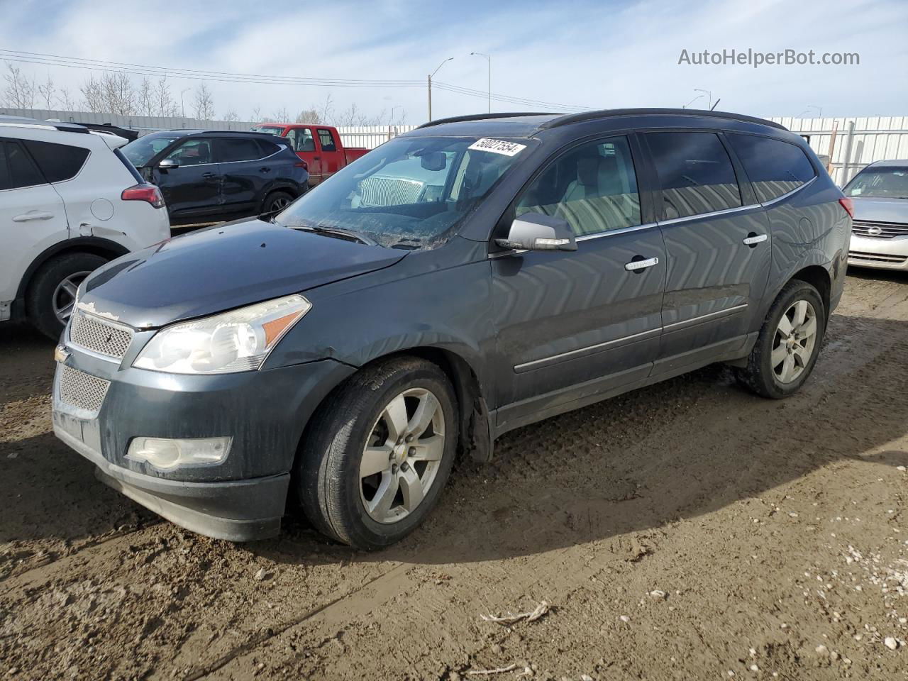 2012 Chevrolet Traverse Ltz Gray vin: 1GNKVLED9CJ270213