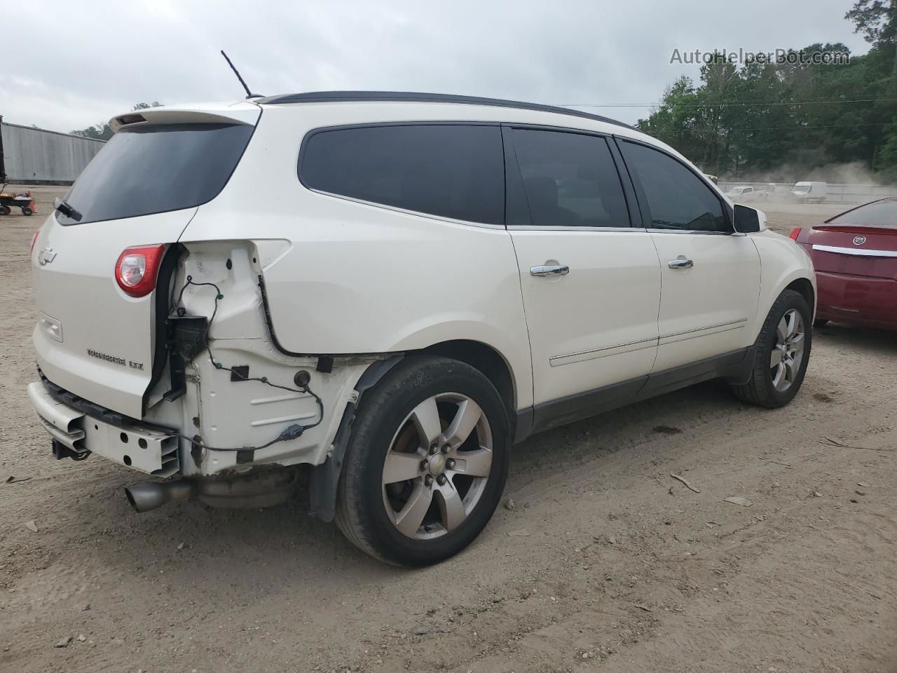 2011 Chevrolet Traverse Ltz White vin: 1GNKVLEDXBJ120822