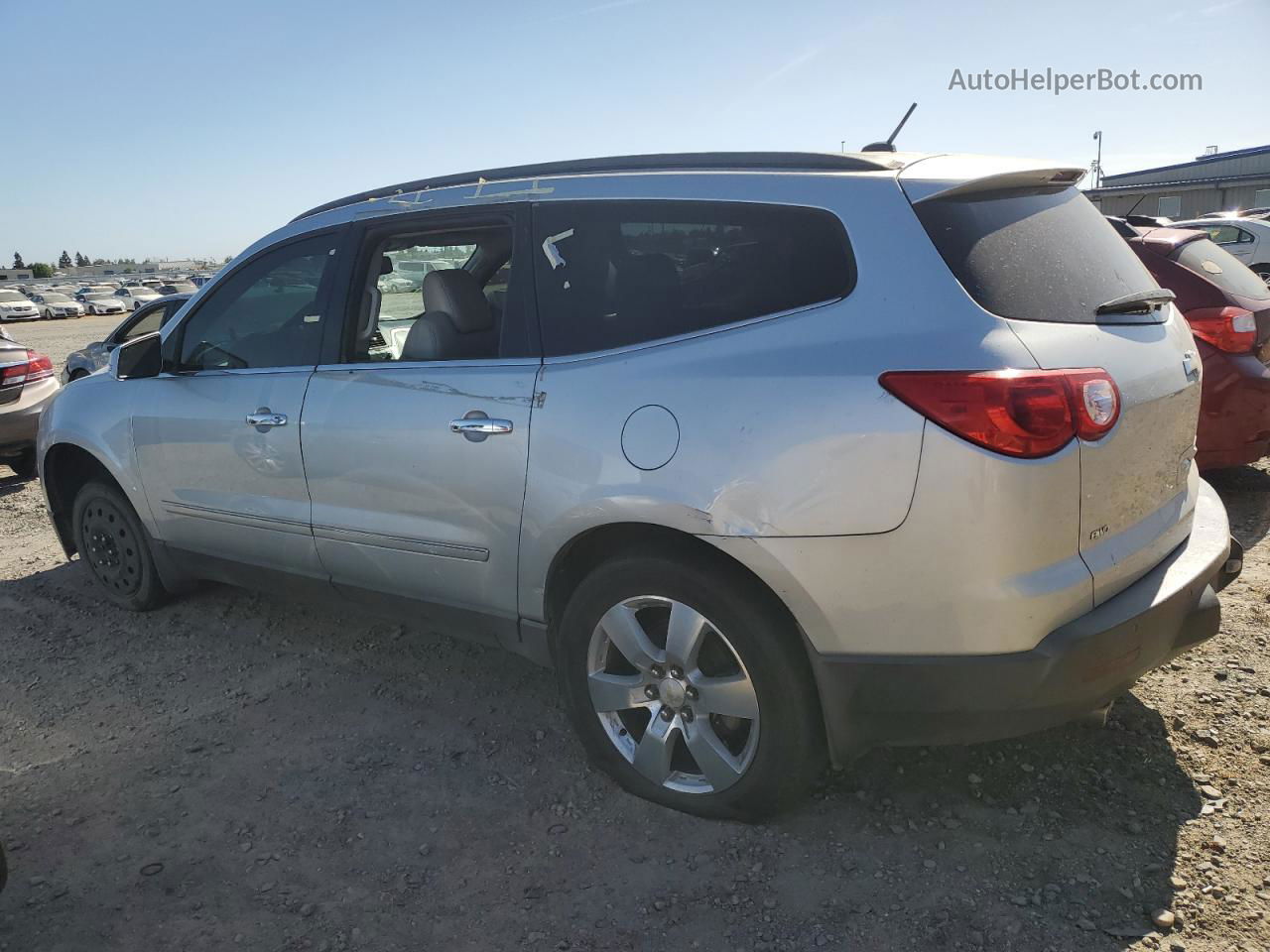 2012 Chevrolet Traverse Ltz Silver vin: 1GNKVLEDXCJ140277