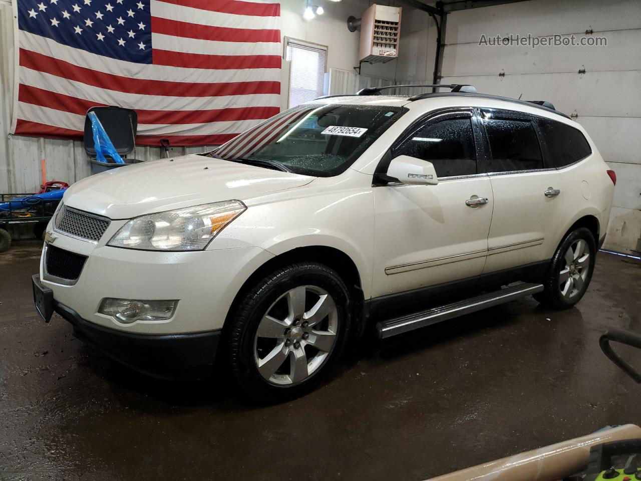 2012 Chevrolet Traverse Ltz White vin: 1GNKVLEDXCJ156446