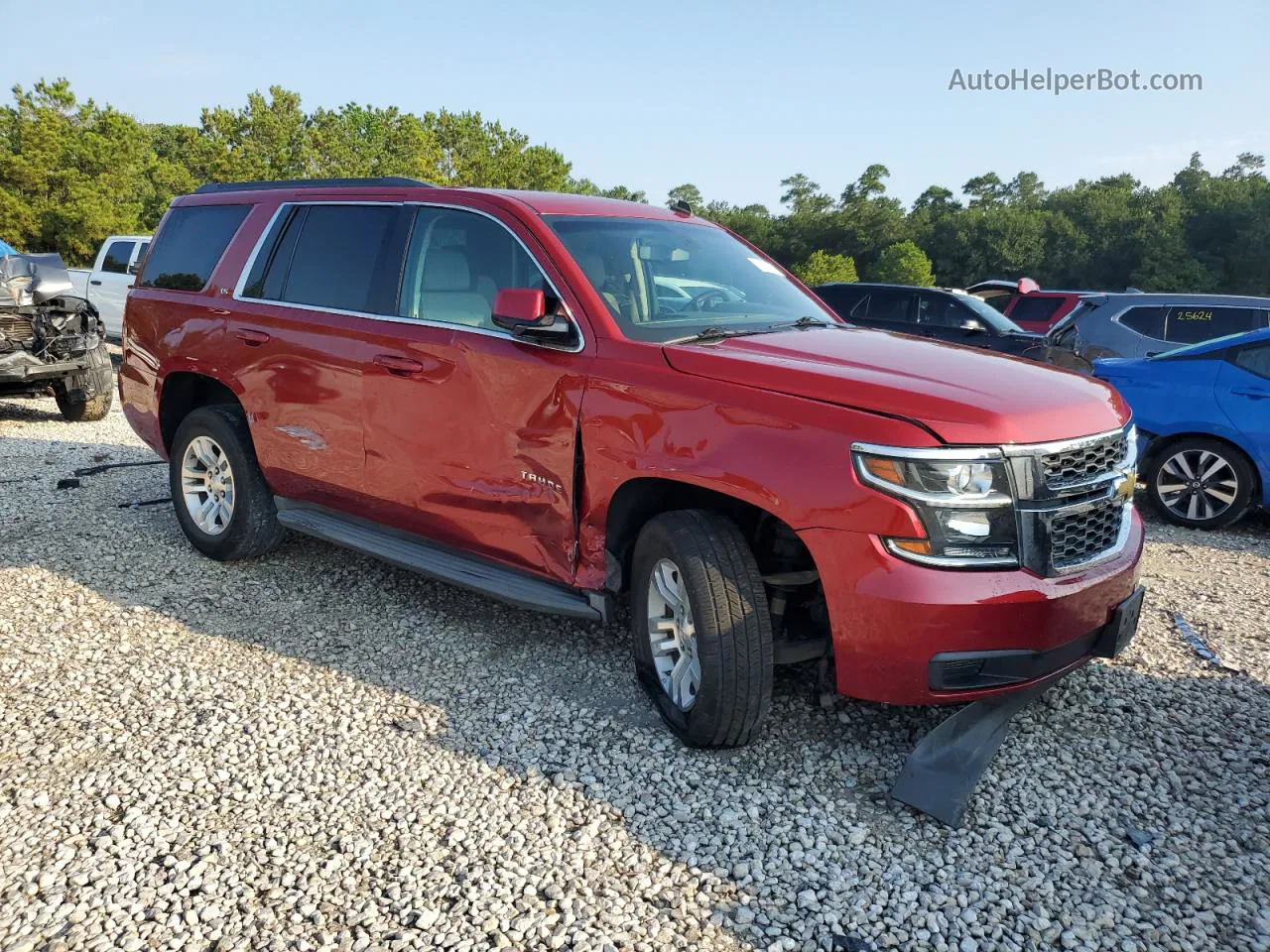 2015 Chevrolet Tahoe C1500  Ls Red vin: 1GNSCAEC2FR308050