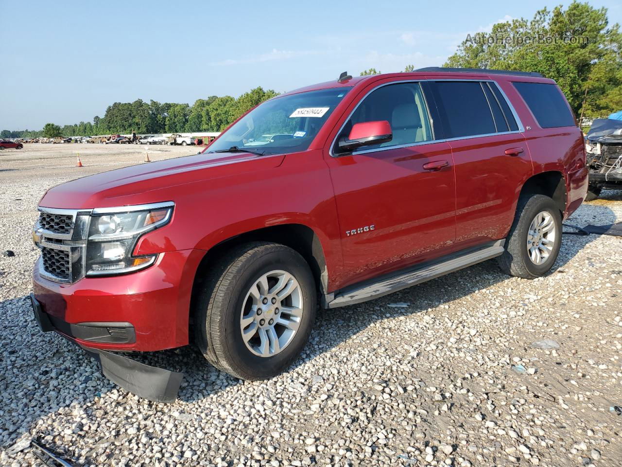 2015 Chevrolet Tahoe C1500  Ls Red vin: 1GNSCAEC2FR308050