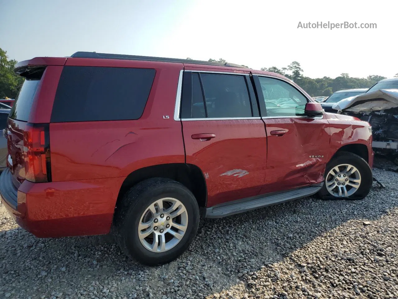 2015 Chevrolet Tahoe C1500  Ls Red vin: 1GNSCAEC2FR308050