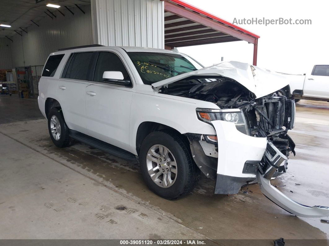 2015 Chevrolet Tahoe Ls White vin: 1GNSCAEC9FR693655