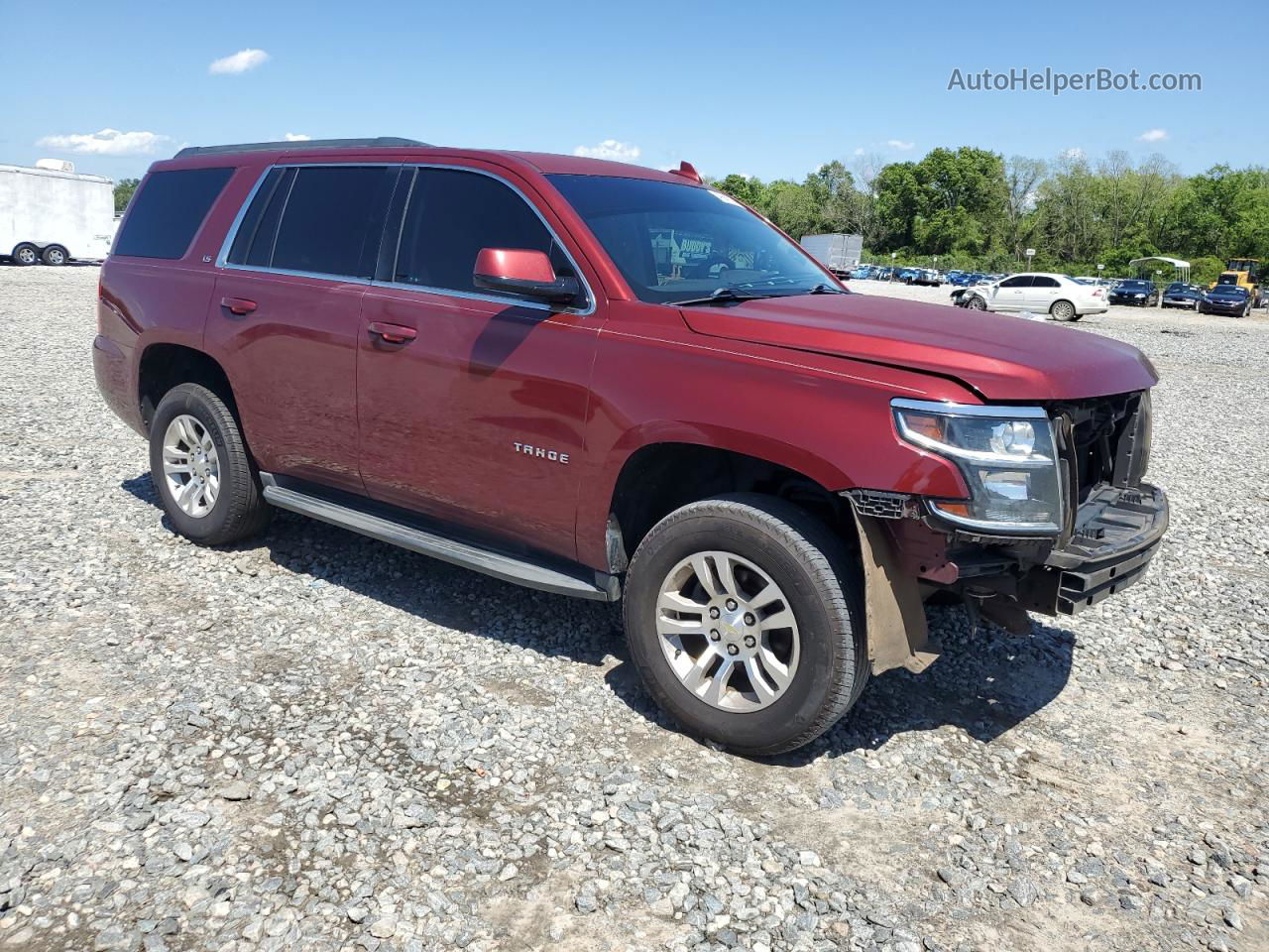 2016 Chevrolet Tahoe C1500  Ls Red vin: 1GNSCAKC2GR186392