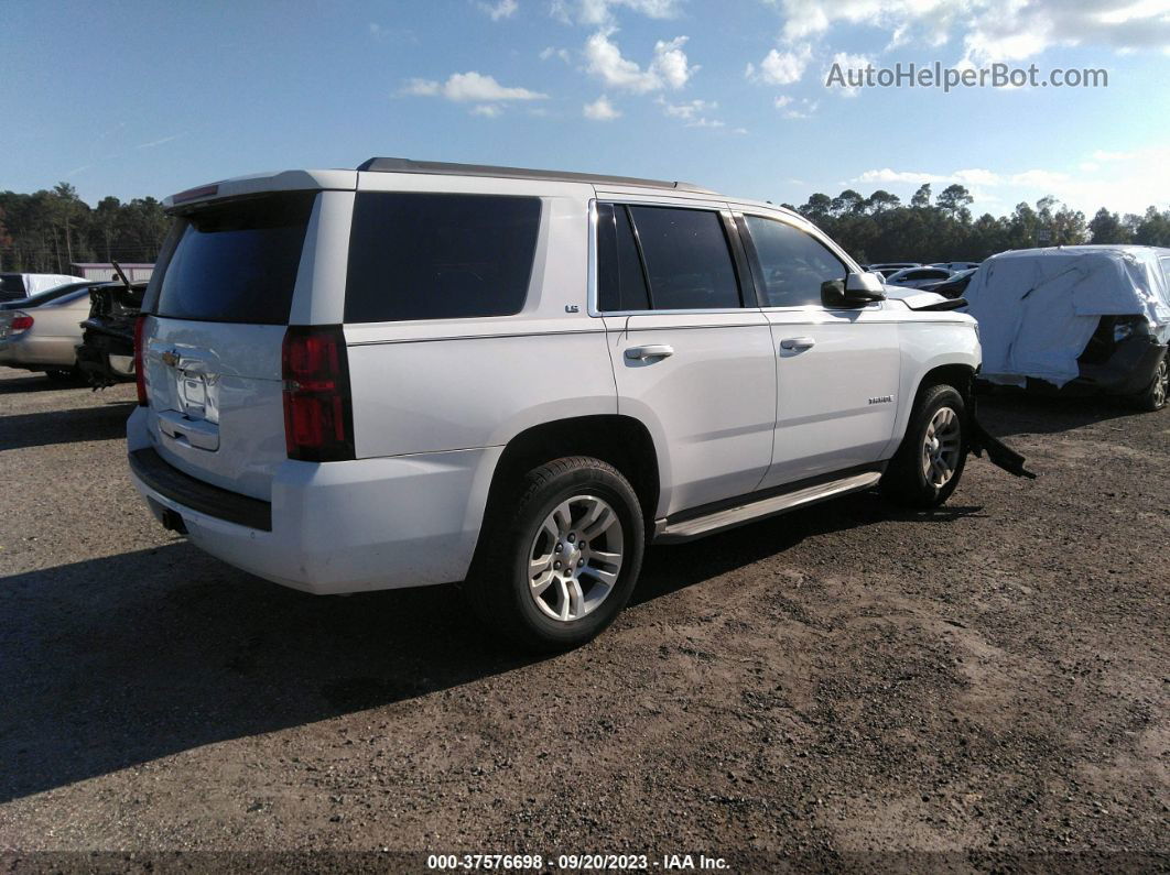 2015 Chevrolet Tahoe Ls White vin: 1GNSCAKC8FR136918