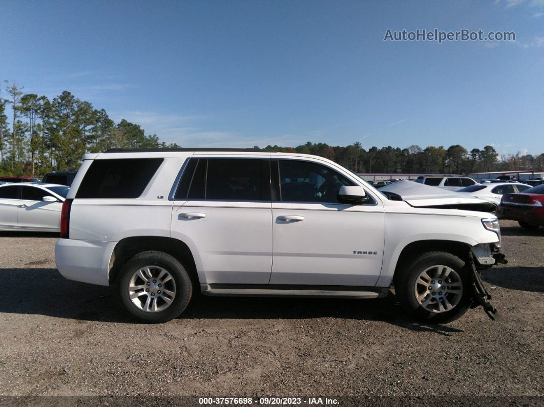 2015 Chevrolet Tahoe Ls White vin: 1GNSCAKC8FR136918