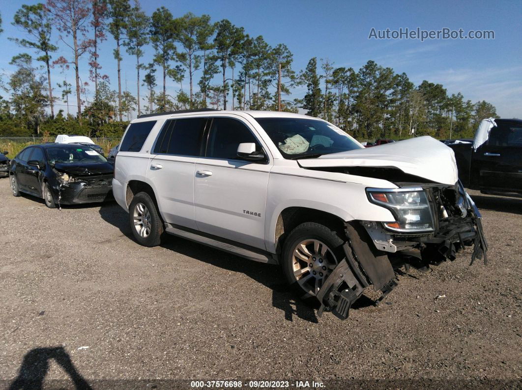 2015 Chevrolet Tahoe Ls White vin: 1GNSCAKC8FR136918