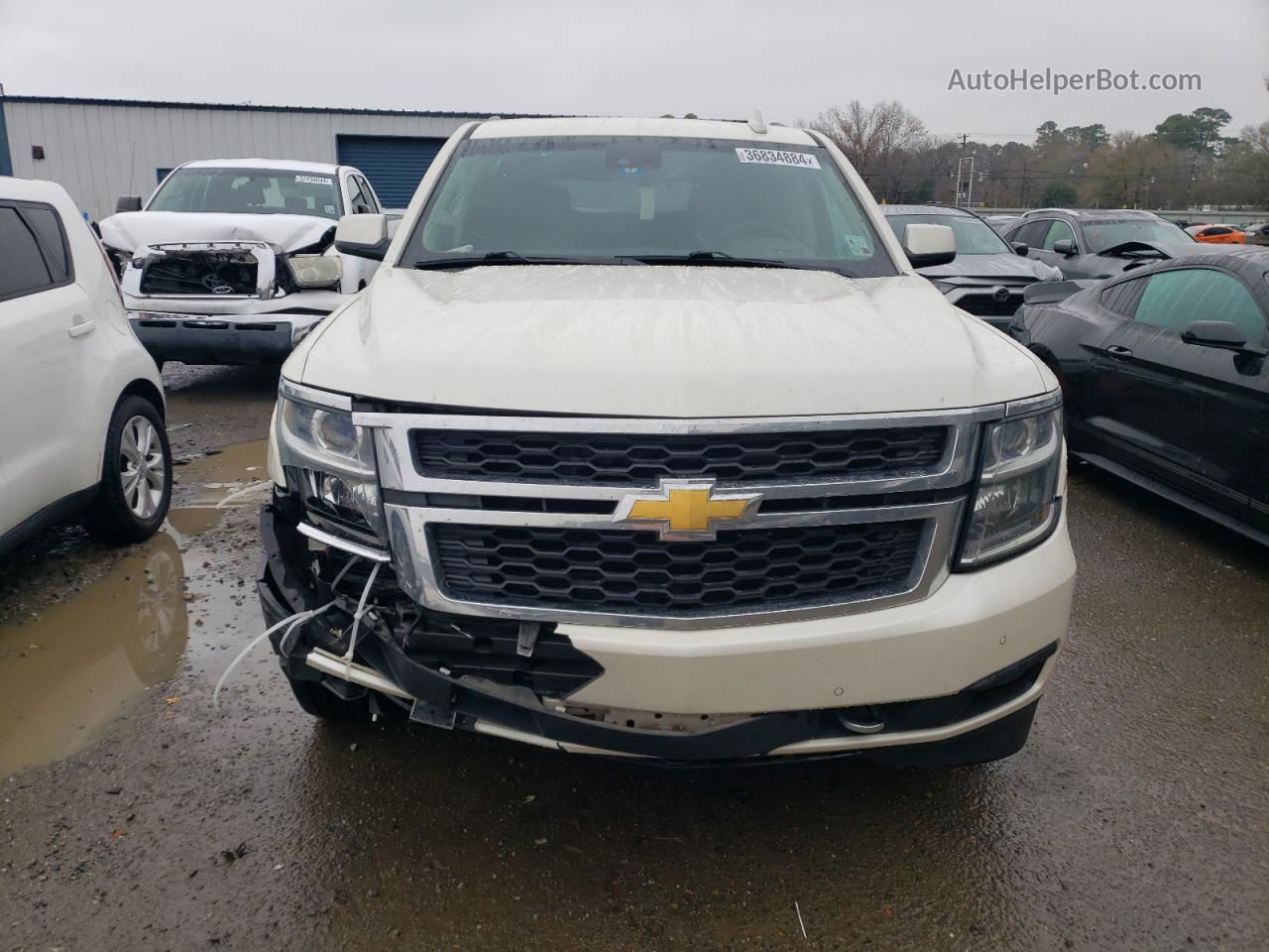 2015 Chevrolet Tahoe C1500 Lt White vin: 1GNSCBKC0FR712331