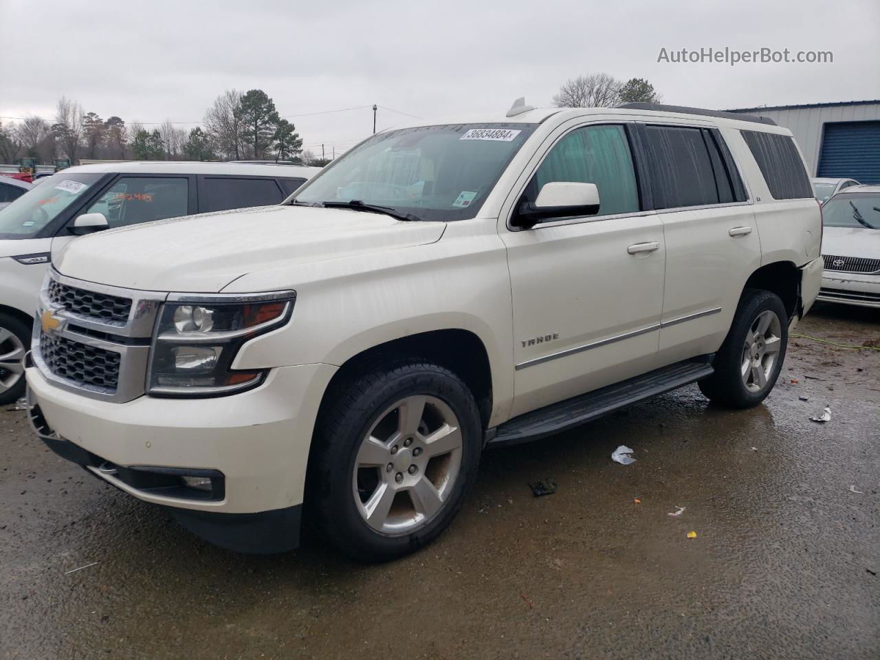 2015 Chevrolet Tahoe C1500 Lt White vin: 1GNSCBKC0FR712331