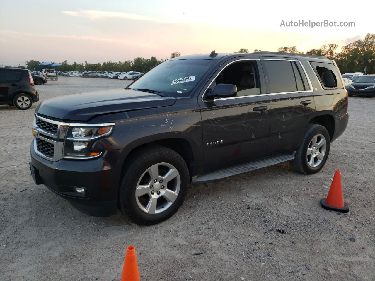 2015 Chevrolet Tahoe C1500 Lt Gray vin: 1GNSCBKC1FR106584