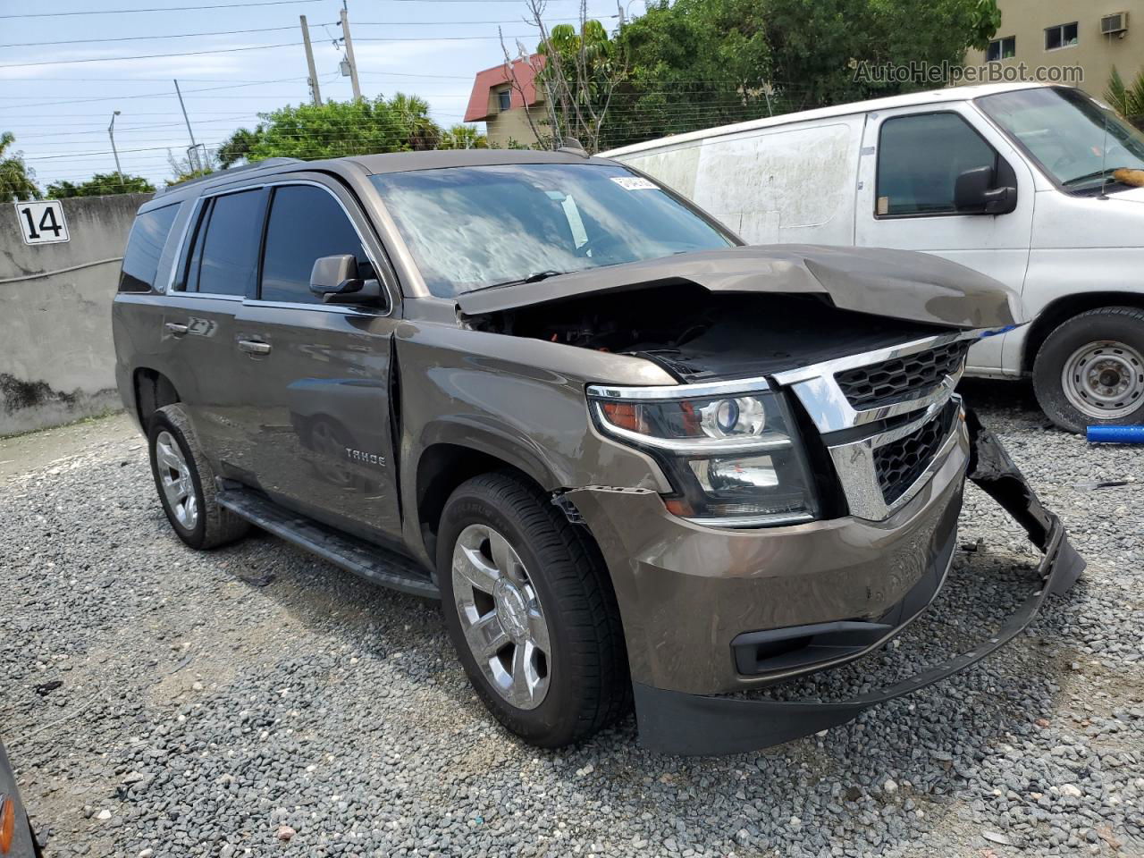 2015 Chevrolet Tahoe C1500 Lt Brown vin: 1GNSCBKC1FR631483