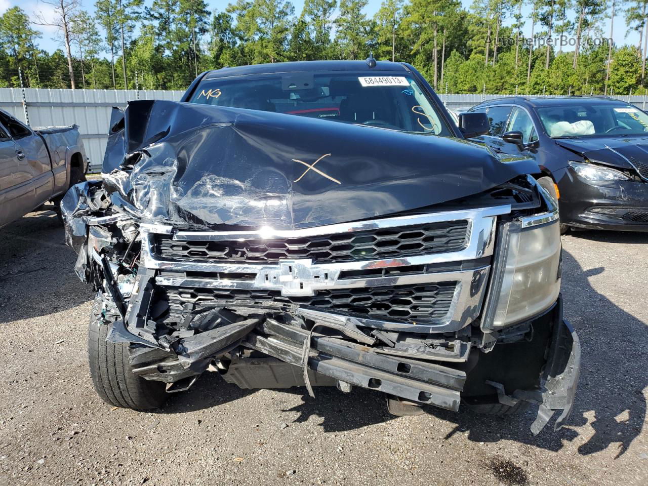 2015 Chevrolet Tahoe C1500 Lt Black vin: 1GNSCBKC2FR631802