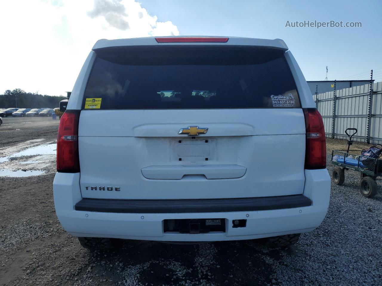 2015 Chevrolet Tahoe C1500 Lt White vin: 1GNSCBKC4FR115926