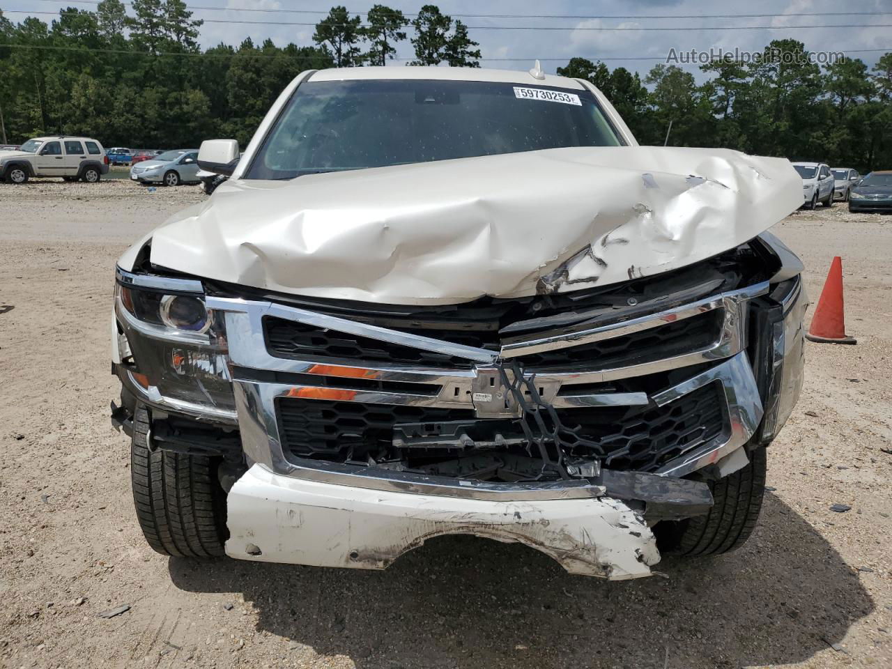 2015 Chevrolet Tahoe C1500 Lt White vin: 1GNSCBKC6FR644956