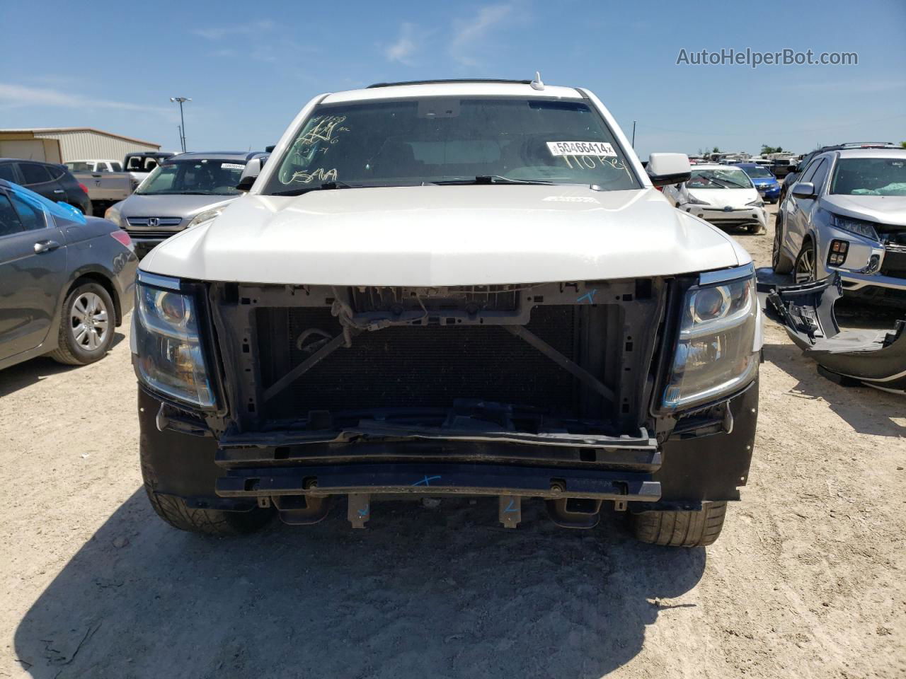 2015 Chevrolet Tahoe C1500 Lt White vin: 1GNSCBKC8FR510126