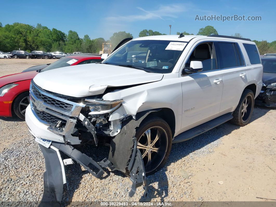 2015 Chevrolet Tahoe Lt White vin: 1GNSCBKC9FR294027