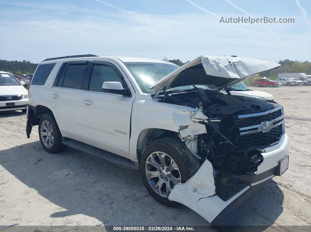 2015 Chevrolet Tahoe Lt White vin: 1GNSCBKC9FR664067