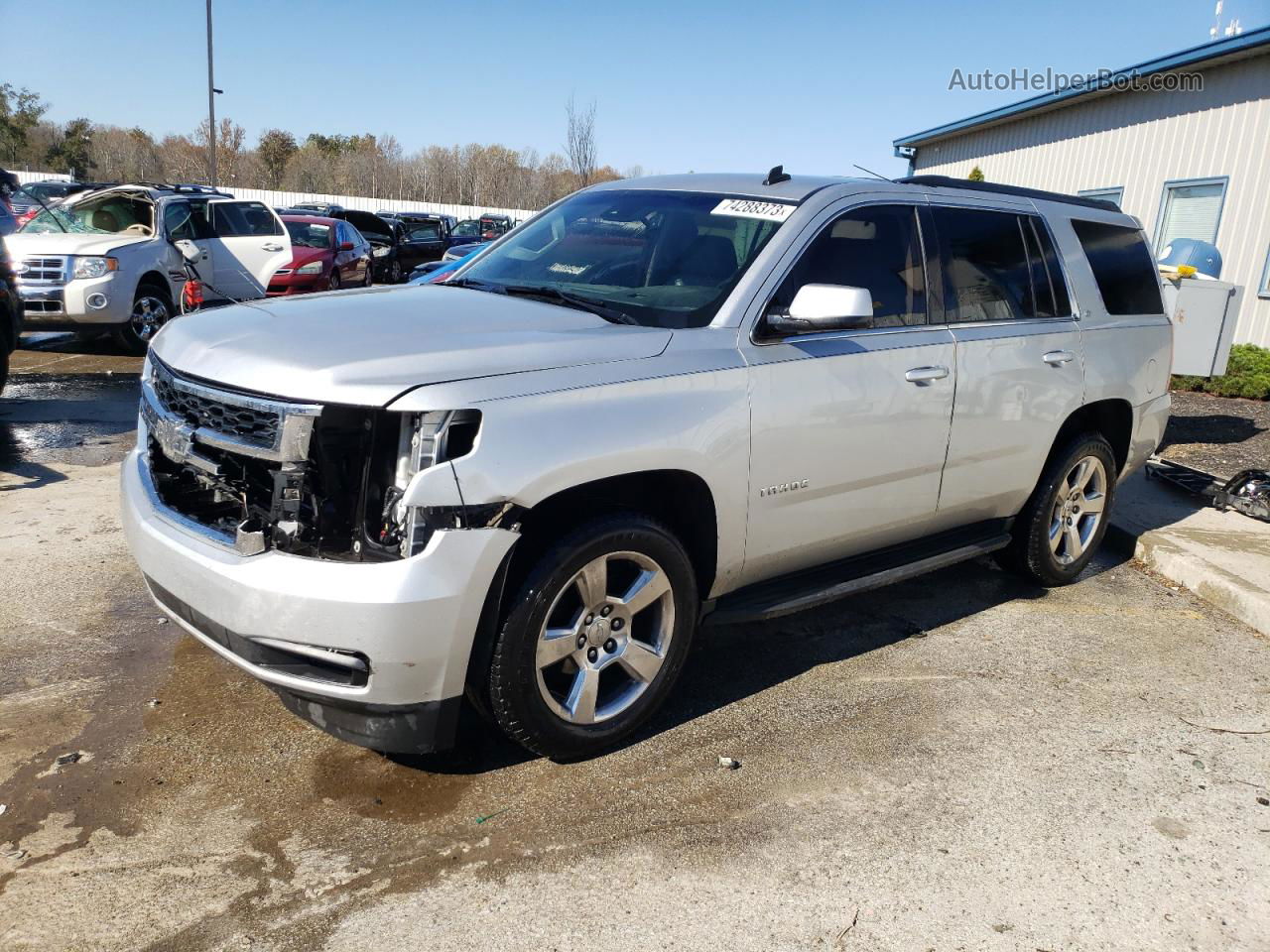 2015 Chevrolet Tahoe C1500 Lt Silver vin: 1GNSCBKCXFR290679