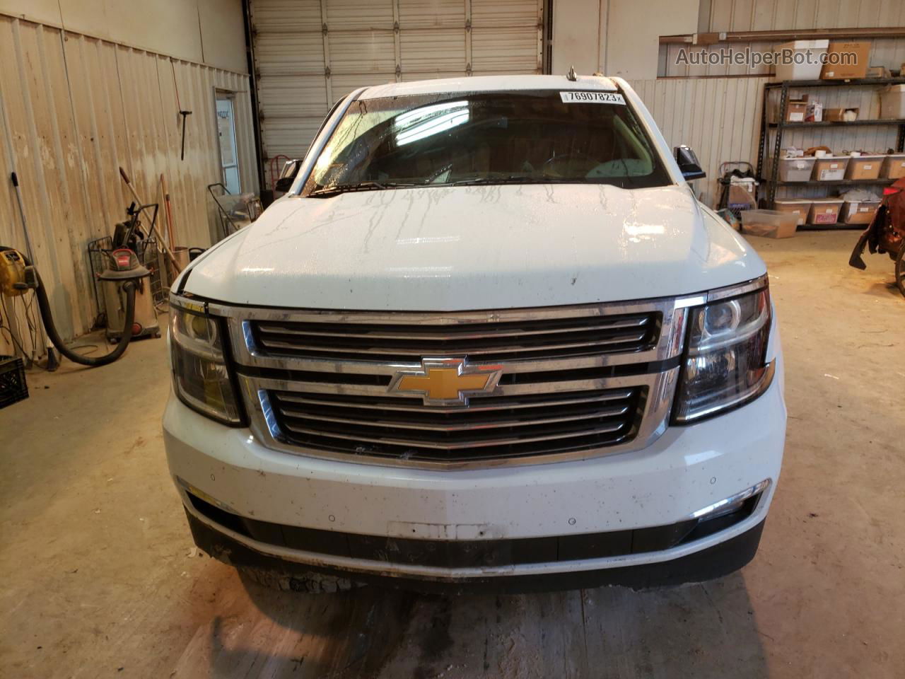 2015 Chevrolet Tahoe C1500 Ltz White vin: 1GNSCCKC4FR131730