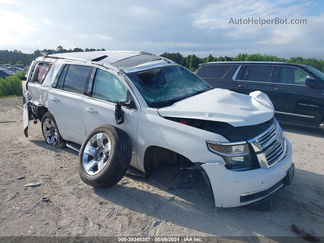 2015 Chevrolet Tahoe Ltz White vin: 1GNSCCKC5FR640984