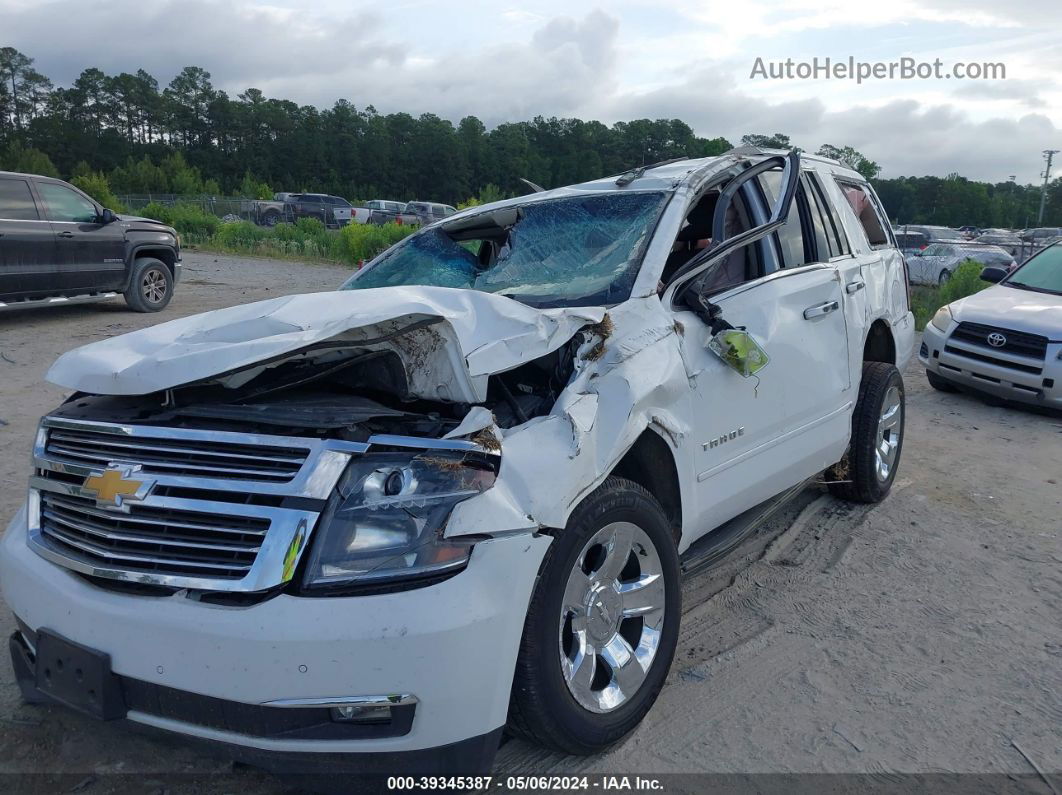 2015 Chevrolet Tahoe Ltz White vin: 1GNSCCKC5FR640984