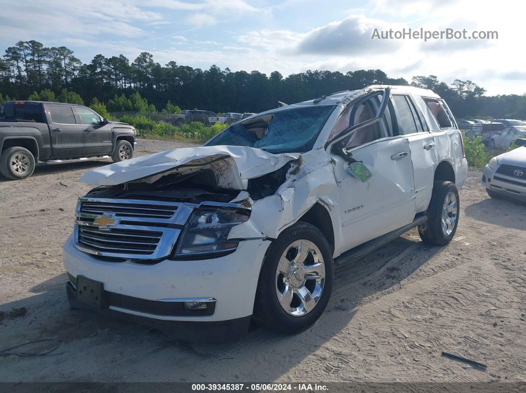 2015 Chevrolet Tahoe Ltz White vin: 1GNSCCKC5FR640984