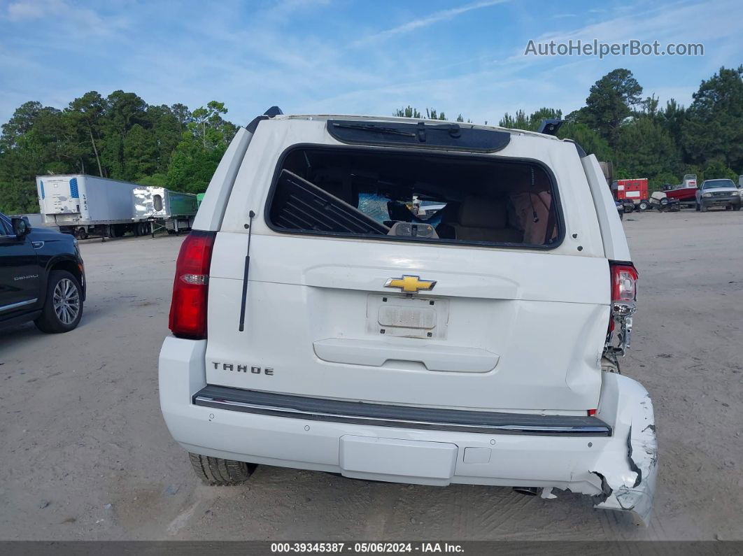 2015 Chevrolet Tahoe Ltz White vin: 1GNSCCKC5FR640984