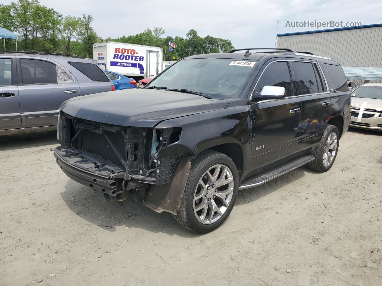 2015 Chevrolet Tahoe C1500 Ltz Black vin: 1GNSCCKC7FR108006