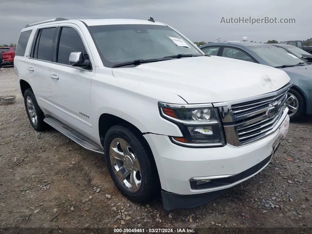 2015 Chevrolet Tahoe Ltz White vin: 1GNSCCKC8FR167811