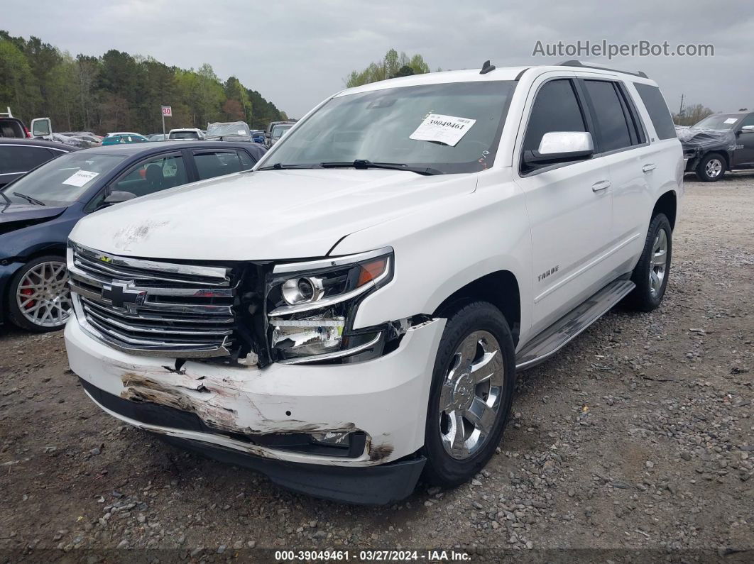 2015 Chevrolet Tahoe Ltz White vin: 1GNSCCKC8FR167811