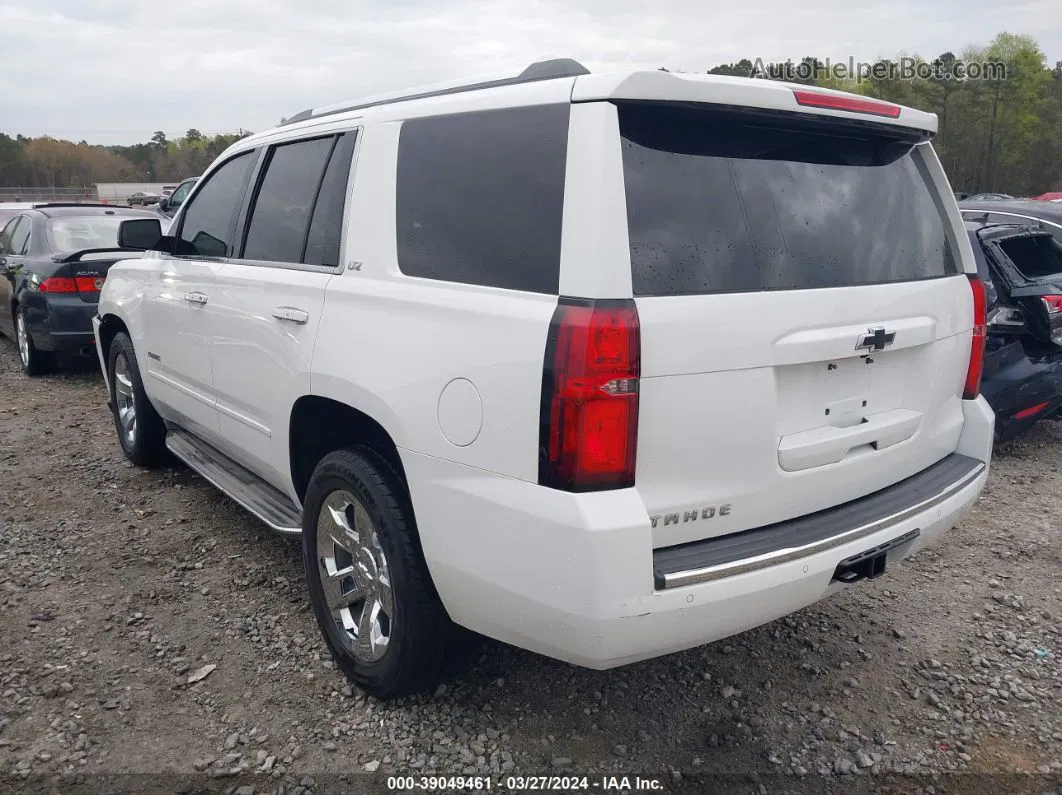 2015 Chevrolet Tahoe Ltz White vin: 1GNSCCKC8FR167811