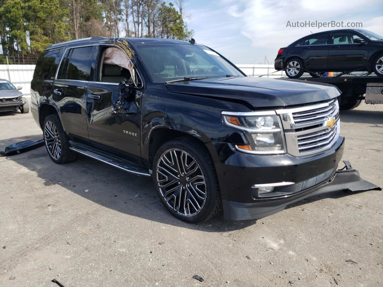 2015 Chevrolet Tahoe C1500 Ltz Black vin: 1GNSCCKC9FR219561