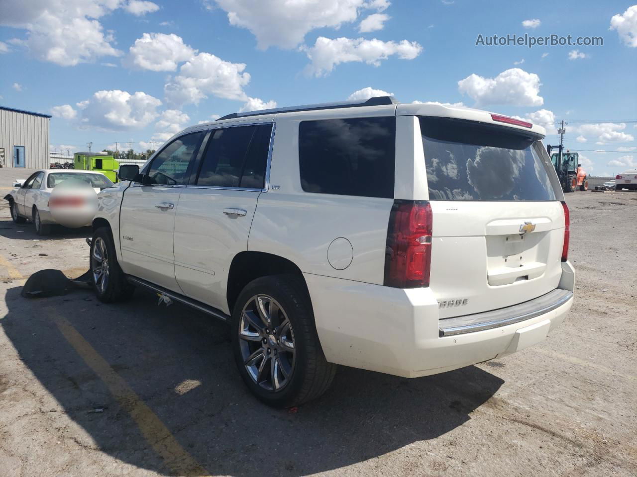 2015 Chevrolet Tahoe C1500 Ltz White vin: 1GNSCCKC9FR591773