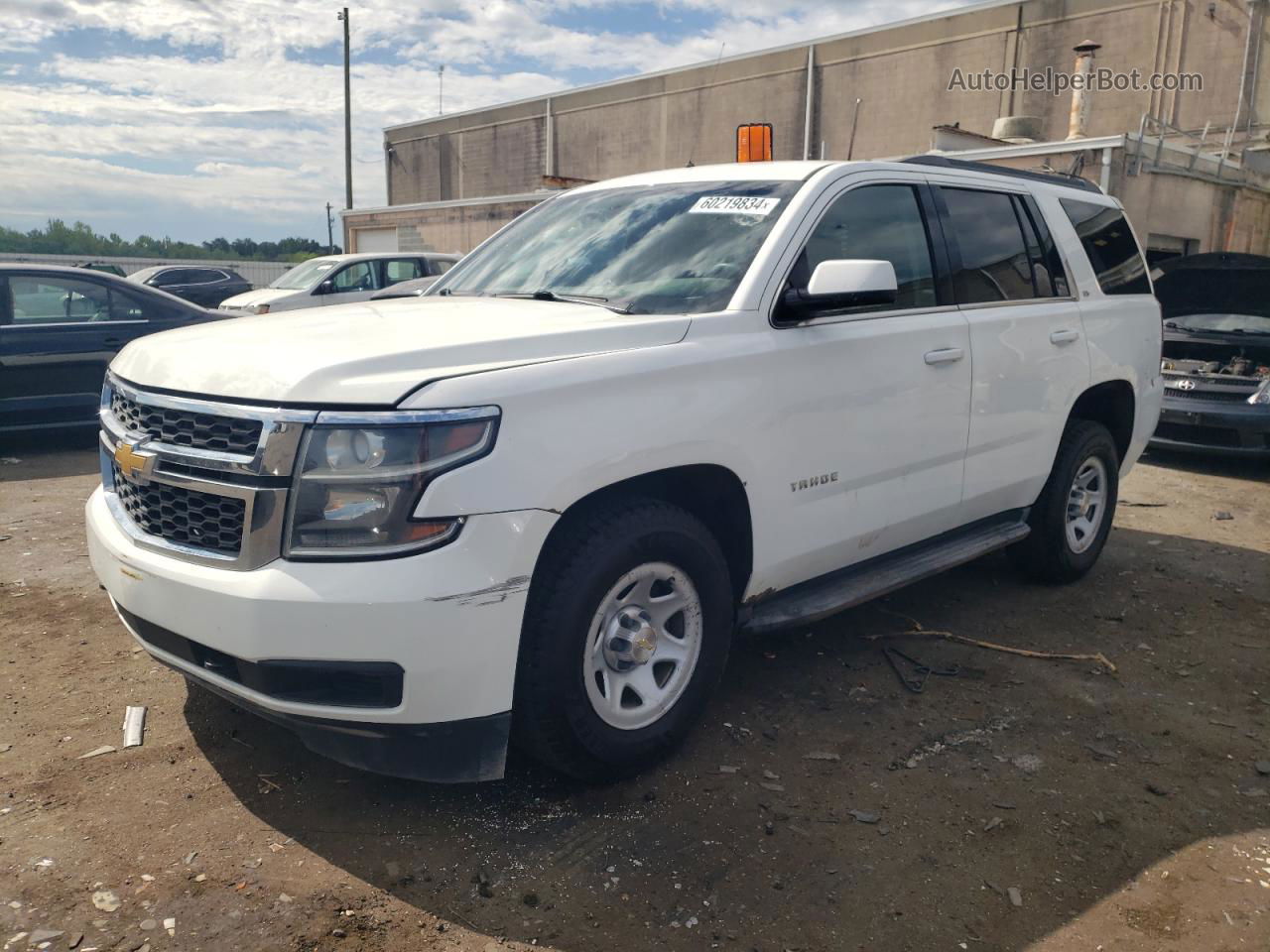 2015 Chevrolet Tahoe K1500 White vin: 1GNSK4ECXFR188941