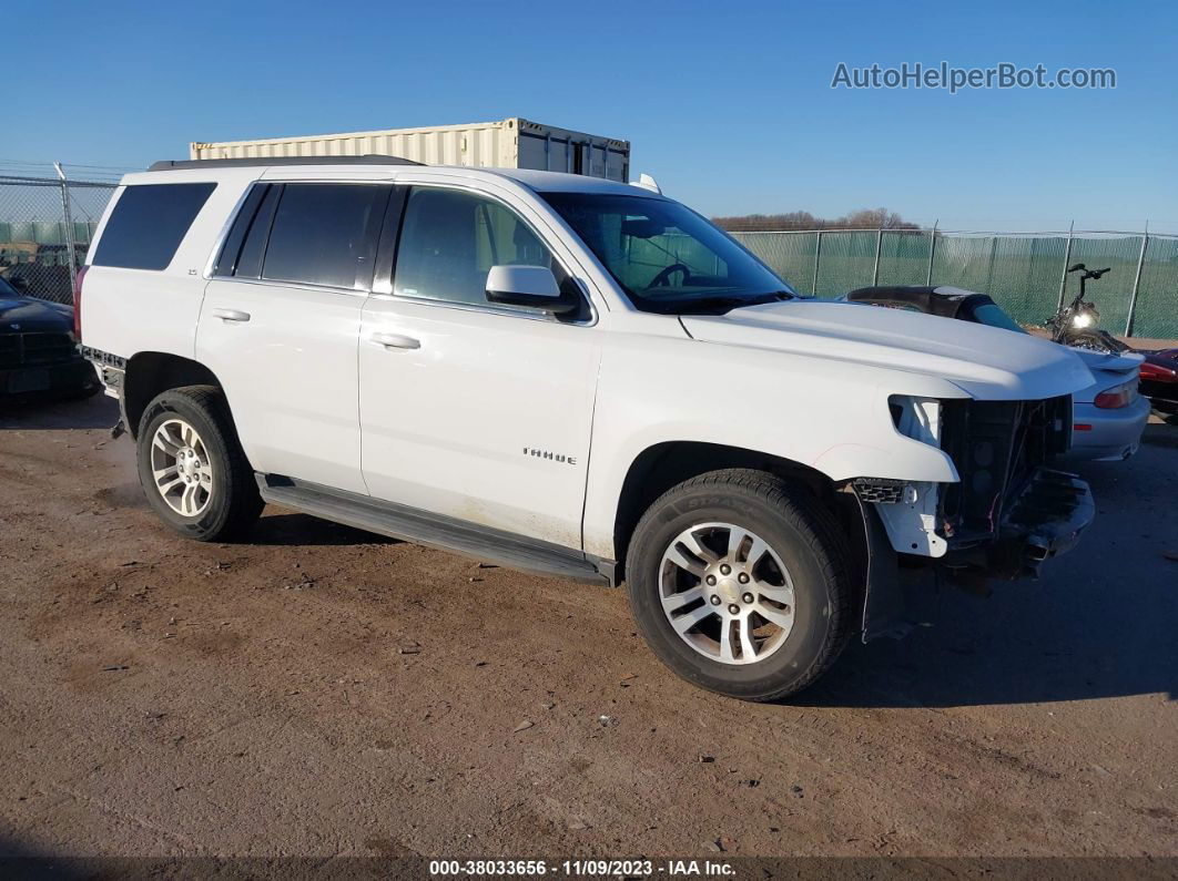 2016 Chevrolet Tahoe Ls White vin: 1GNSKAEC4GR381358