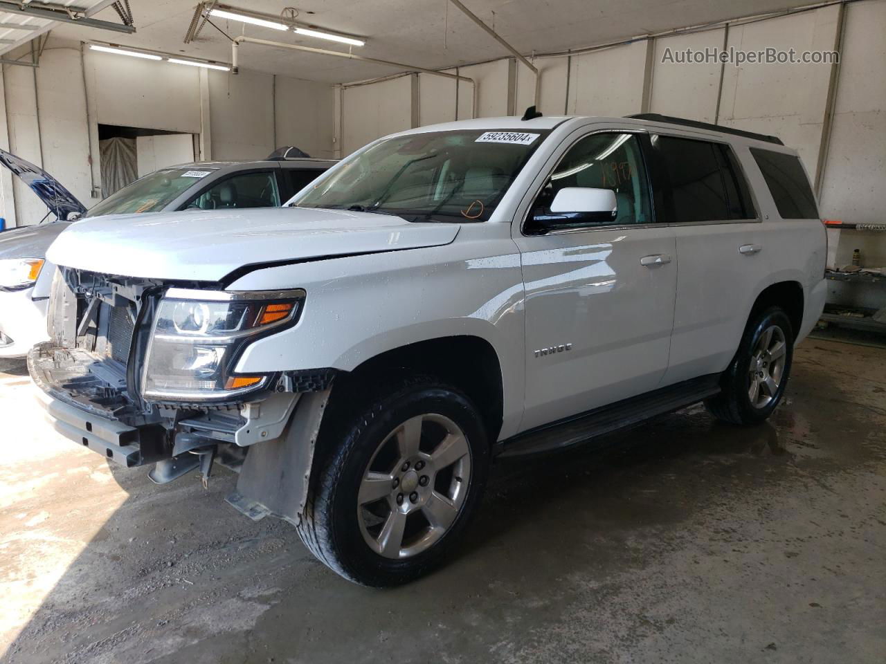 2015 Chevrolet Tahoe K1500 Lt White vin: 1GNSKBKC0FR207750