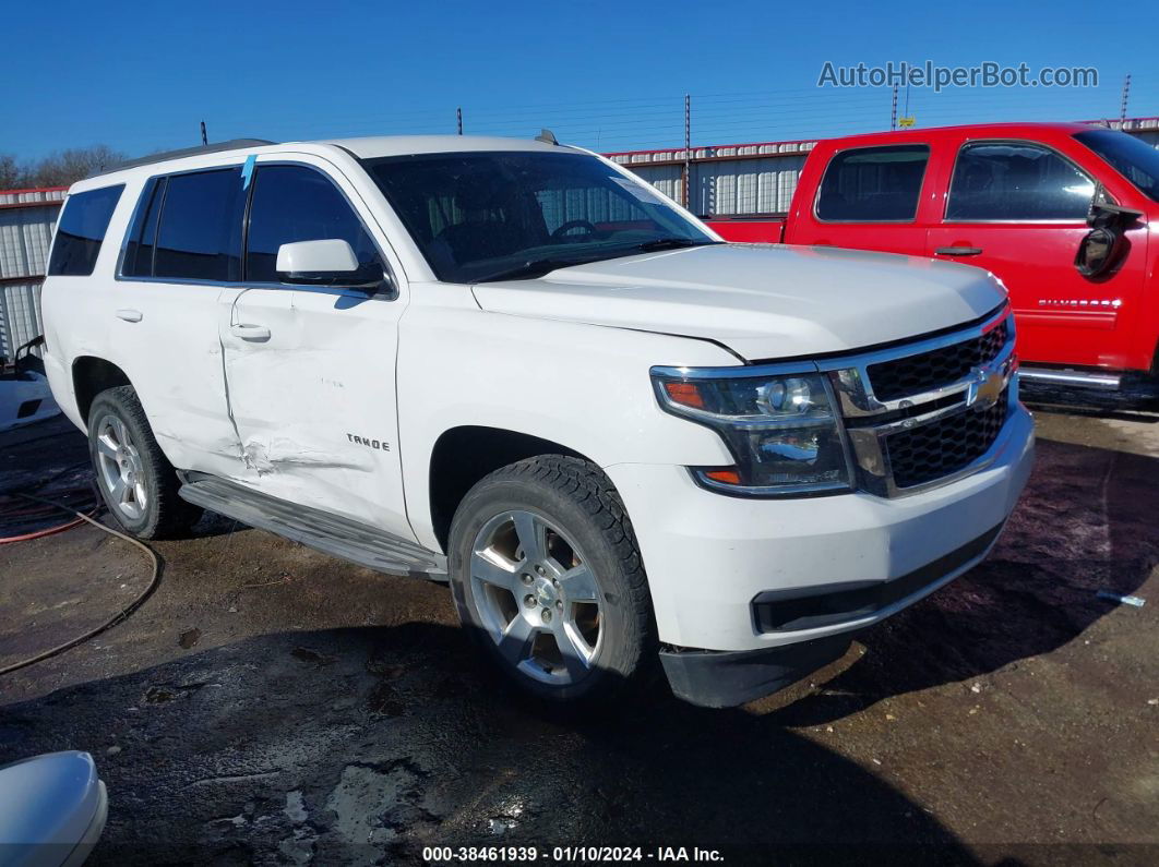 2015 Chevrolet Tahoe Lt White vin: 1GNSKBKC0FR247620