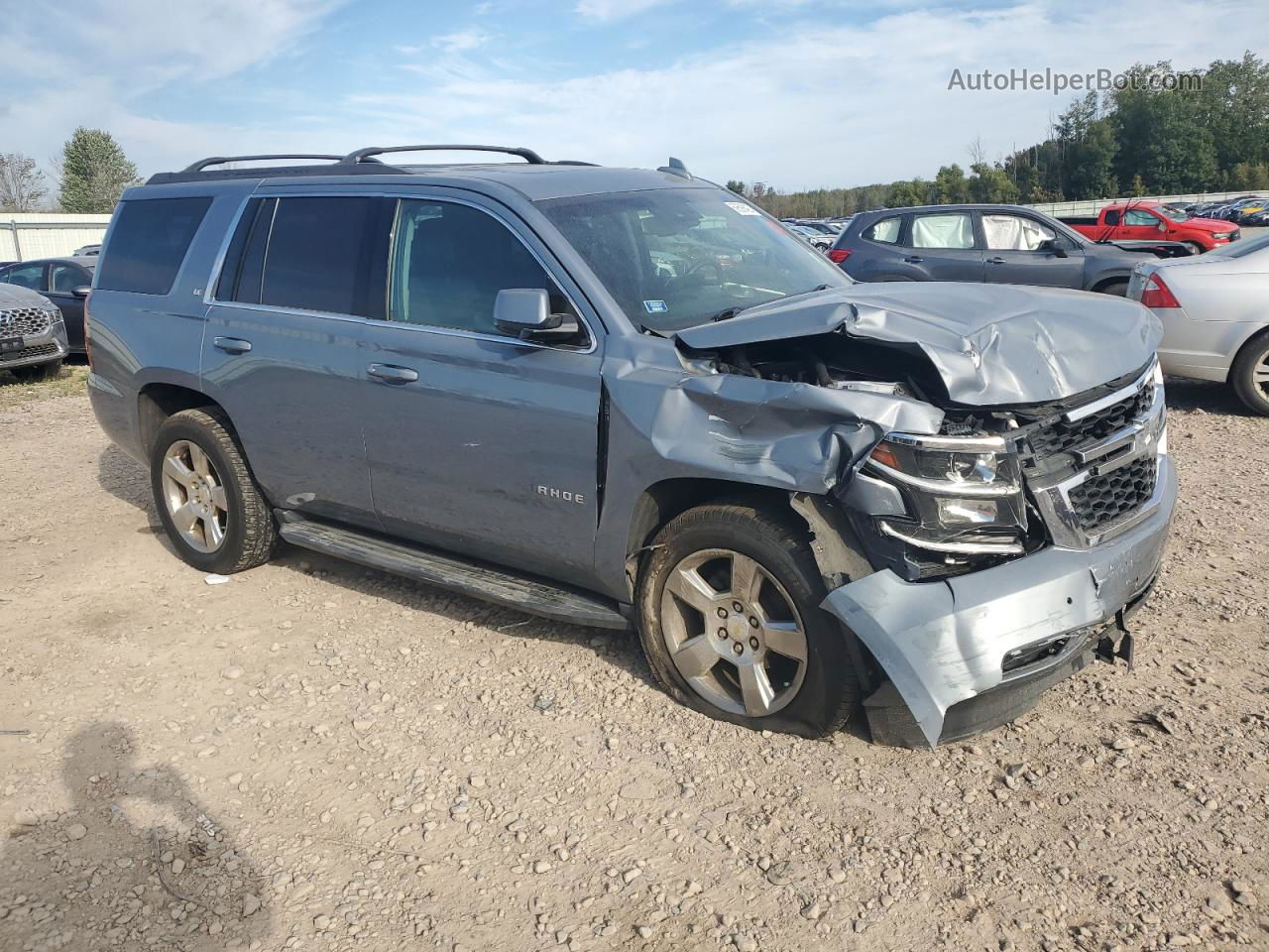 2015 Chevrolet Tahoe K1500 Lt Blue vin: 1GNSKBKC0FR713711