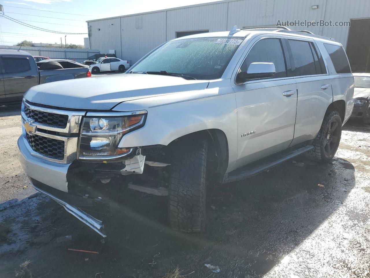 2016 Chevrolet Tahoe K1500 Lt Silver vin: 1GNSKBKC0GR160608