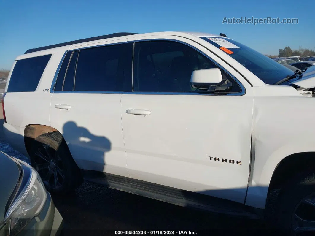 2015 Chevrolet Tahoe Lt White vin: 1GNSKBKC2FR211346