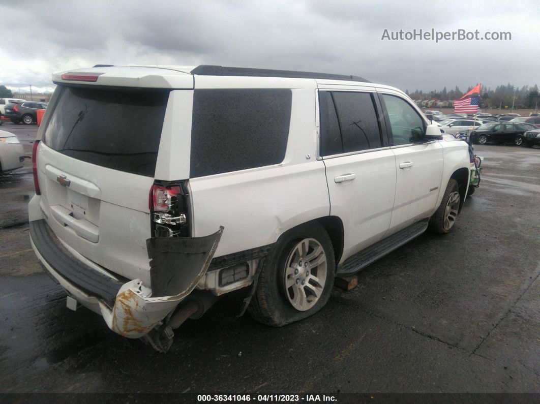 2015 Chevrolet Tahoe Lt White vin: 1GNSKBKC3FR677058