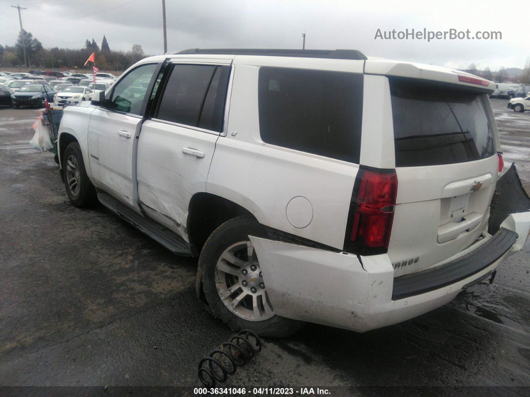 2015 Chevrolet Tahoe Lt White vin: 1GNSKBKC3FR677058