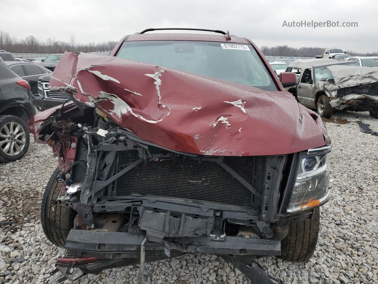 2016 Chevrolet Tahoe K1500 Lt Бордовый vin: 1GNSKBKC3GR181145