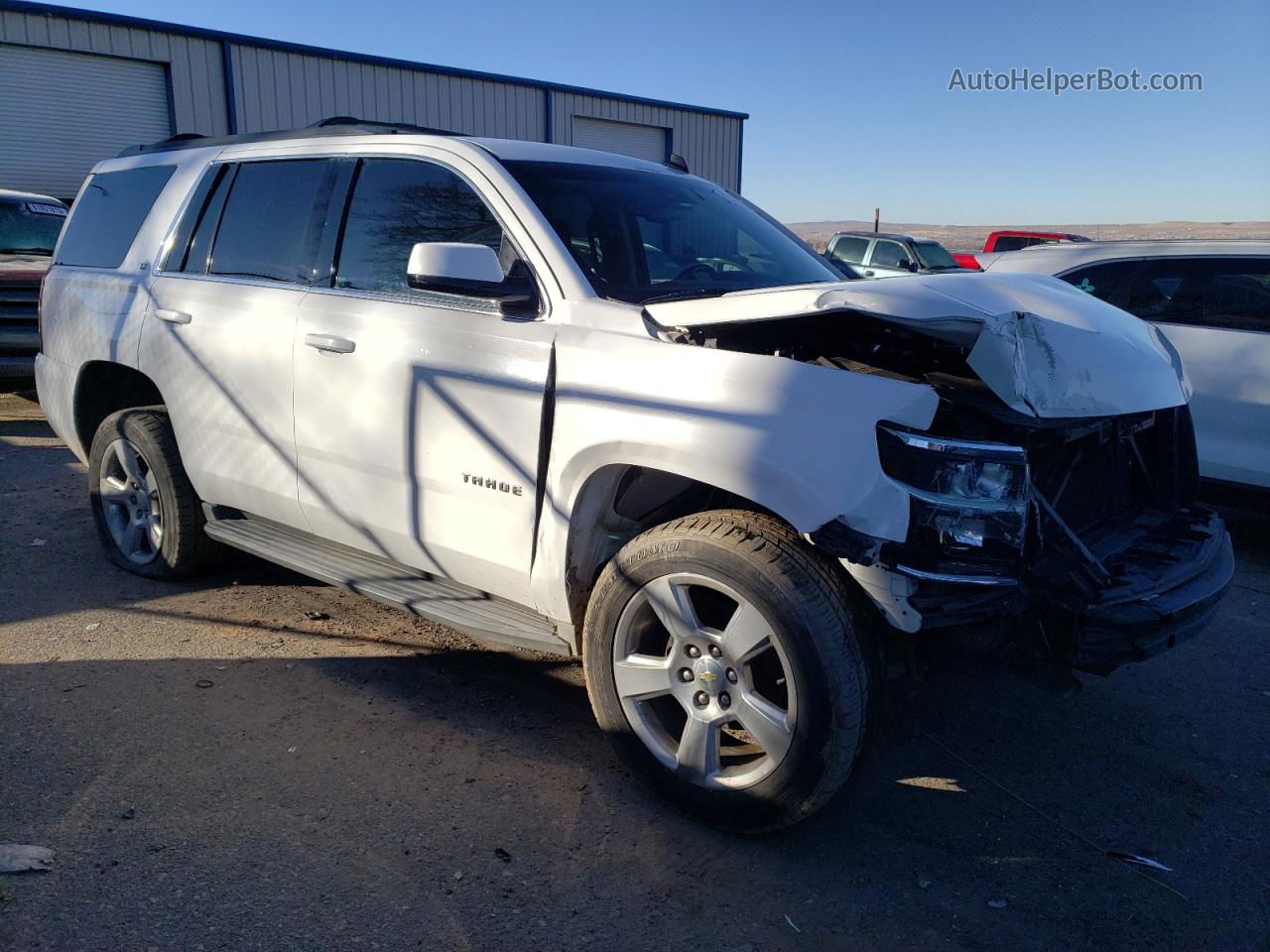 2015 Chevrolet Tahoe K1500 Lt White vin: 1GNSKBKC5FR236144